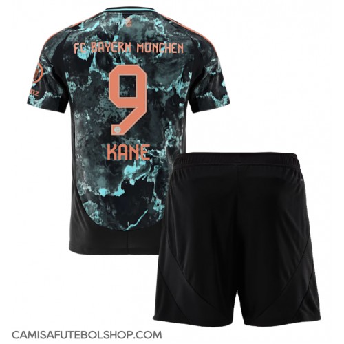 Camisa de time de futebol Bayern Munich Harry Kane #9 Replicas 2º Equipamento Infantil 2024-25 Manga Curta (+ Calças curtas)